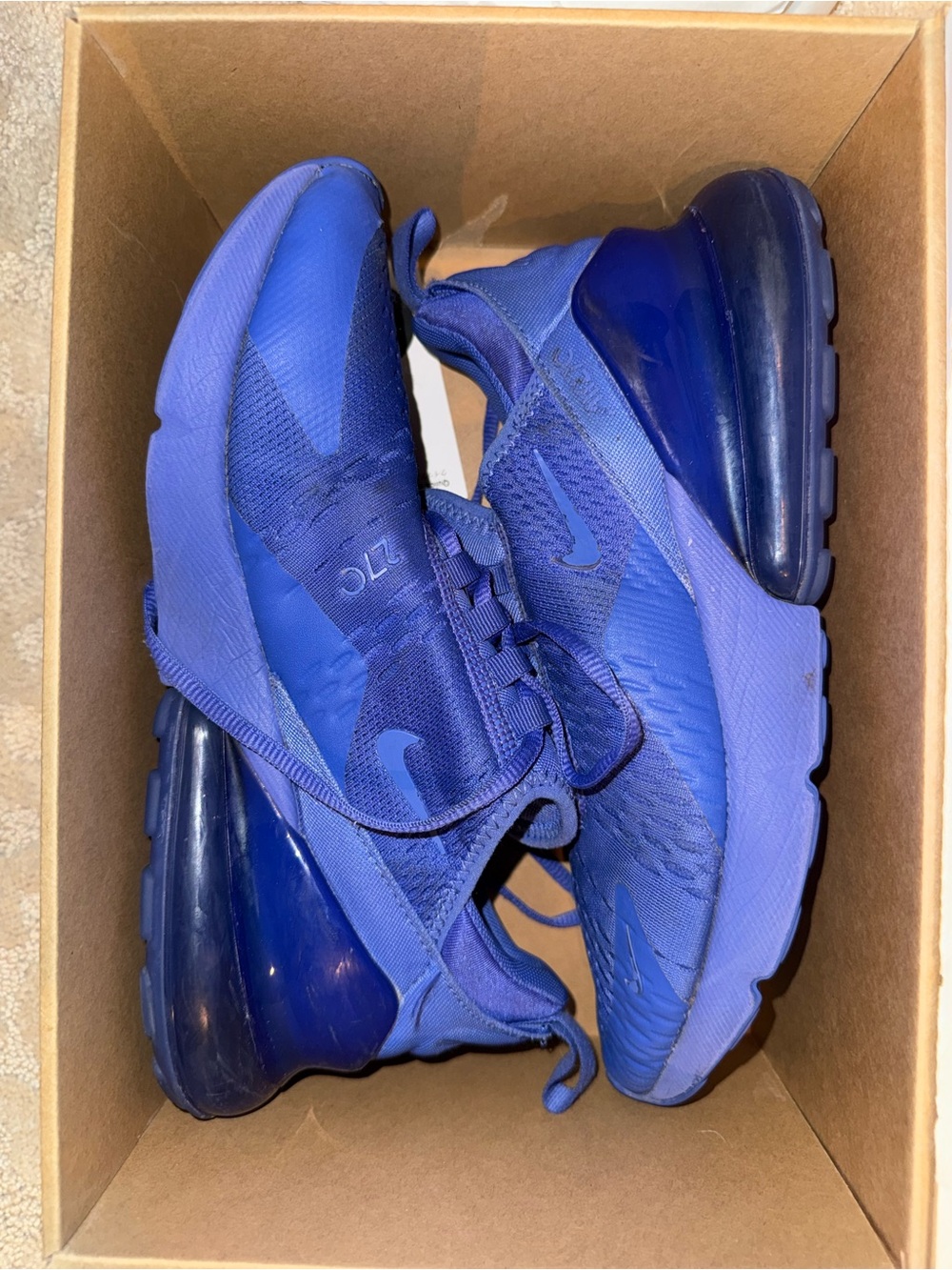 Nike Air Max 270 Triple Racer Blue Running Shoes AH8050